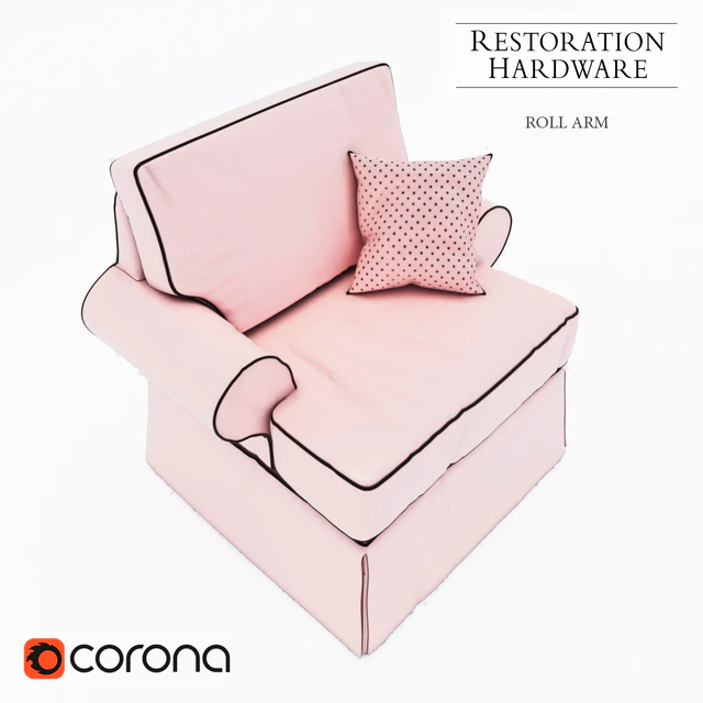 ARMCHAIR WITH CASES ROLL ARM — Descargar