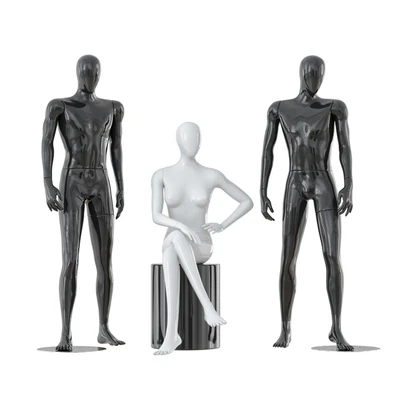 Two male and one female faceless mannequins 30 — Ver 1