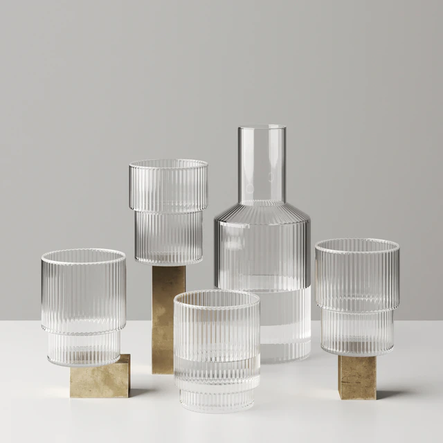 Ripple Glass and Carafe by Ferm living — Скачать