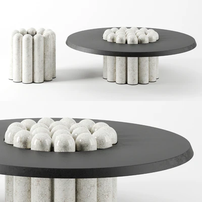 RAKU-YAKI side tables by Emmanuelle Simon — Ver 1