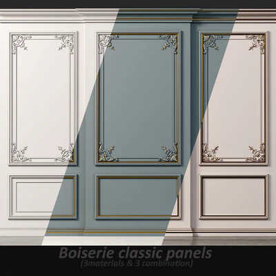 Wall molding 20. Boiserie classic panels — download