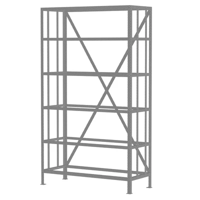 Metal rack middle / Стеллаж металлический средний — Вид 2