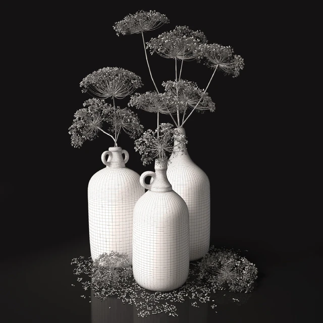 Jugs with dry dill stalks — Descargar