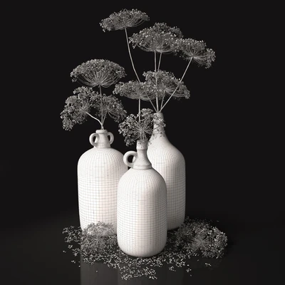 Jugs with dry dill stalks — Ver 2