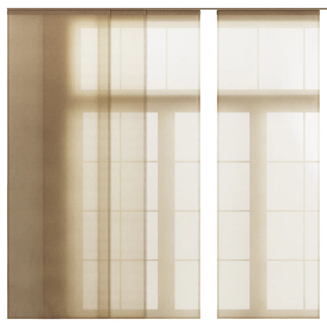 Linen Tulle Panel Blinds — Descargar