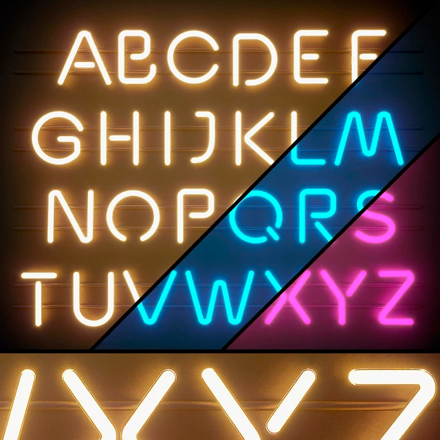 Light modules. Set 06. Neon Alphabet — Скачать