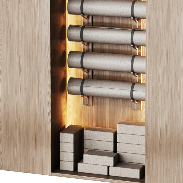 Yoga and pilates studio closet with equipment 1 — Скачать