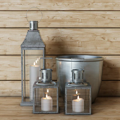 A set of candlesticks, lanterns — View 1