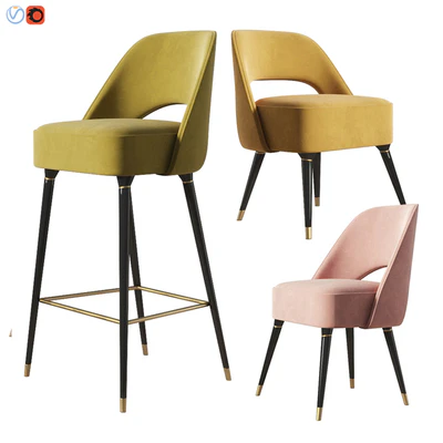 Essentialhome Collins Chair and Bar stool Set — Ver 1