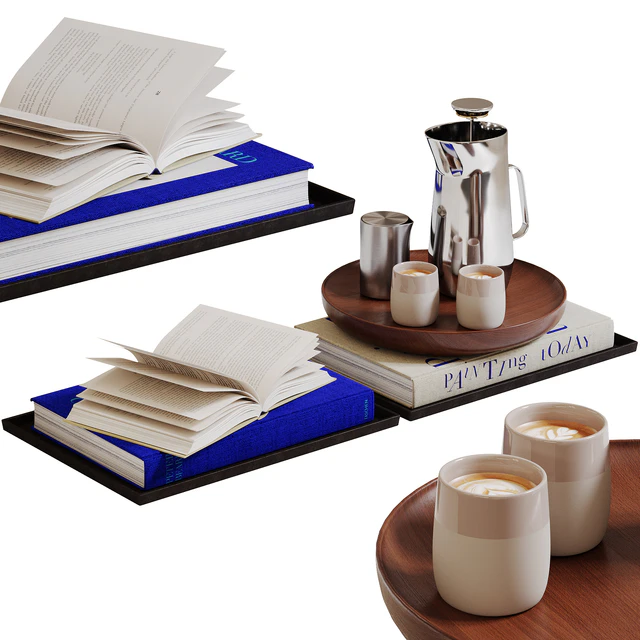 Decorative set with blue book — Скачать