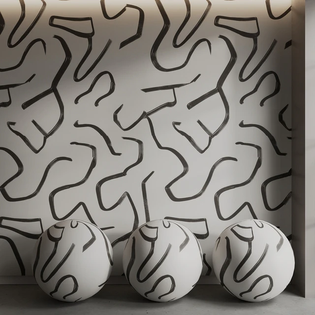 BELARTESTUDIO Murals Seamless set Artistic Lines — Скачать