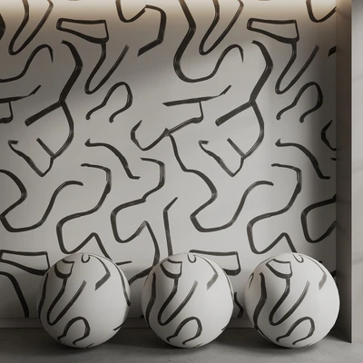 BELARTESTUDIO Murals Seamless set Artistic Lines — Вид 5