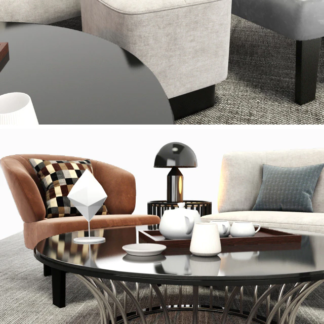 Minotti Creed Sofa And Armchair Set — Descargar