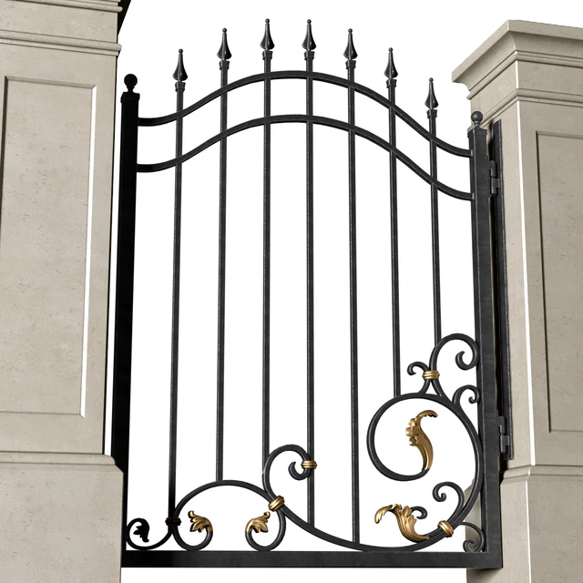 Кованые ворота в классическом стиле.Entrance Driveway Iron Gates Fence — Скачать