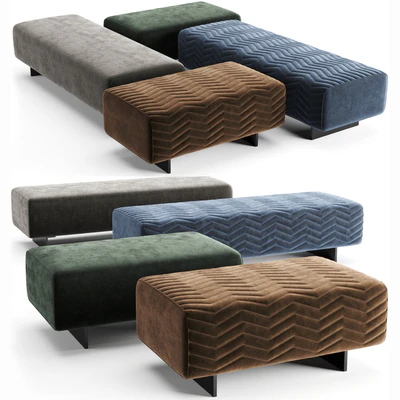 Minotti Quincy Chevron Benches — Вид 1