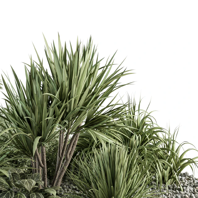 Needle tree and Bush - Outdoor Garden Set 305 — Descargar