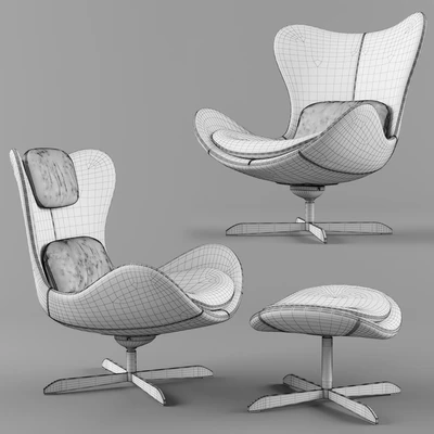 Calligaris LAZY armchair with 4 spoke base — Вид 3