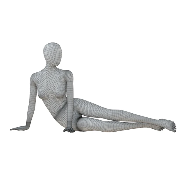 Black female mannequin in a lying pose 51 — Скачать