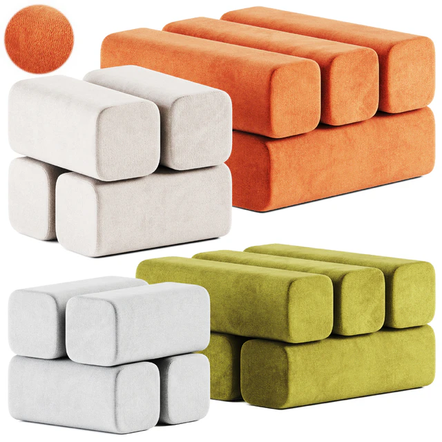 Drova Pouf 4 and 6 by Woo Furniture / Пуф — Скачать