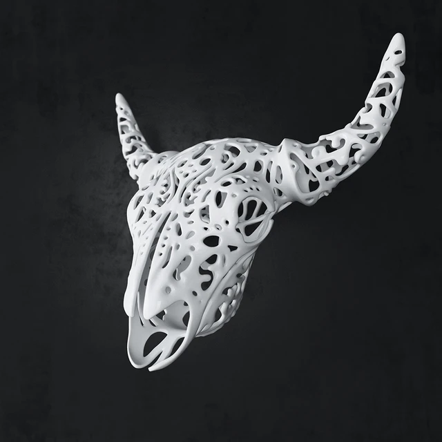 Buffalo 3D Skull Tallado — Descargar