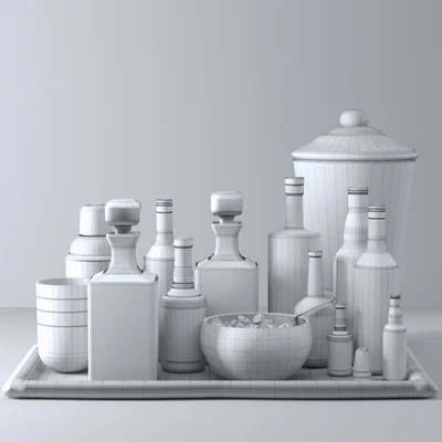 Alcoholic set of strong alcohol. The pub — Ver 2