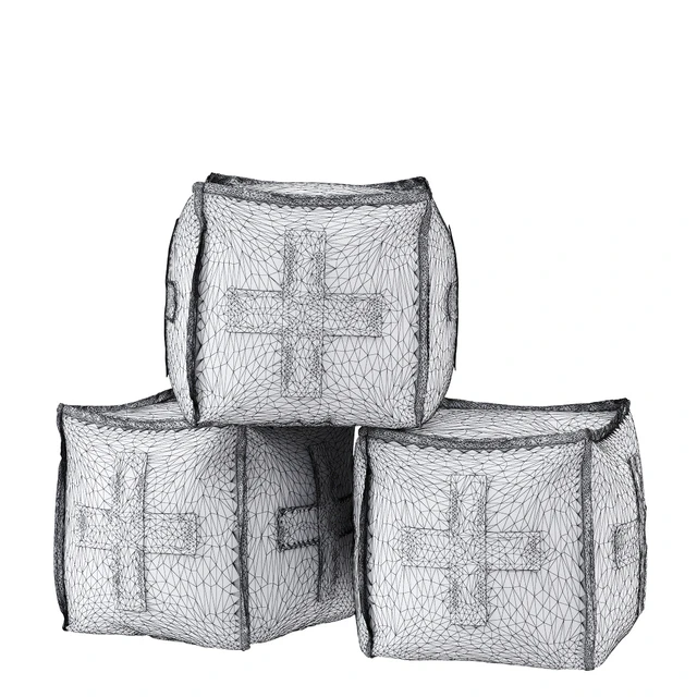 RH/ DISTRESSED CANVAS SQUARE POUF — Скачать
