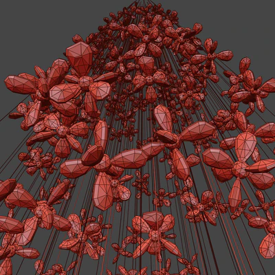Crystal Flowers Chandelier — Ver 2