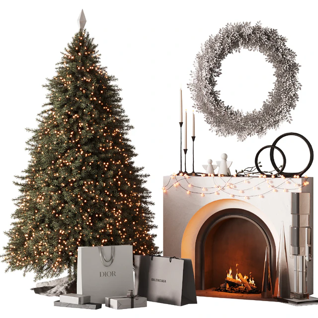 460 happy new year 05 Christmas tree DIOR BALENCIAGA gift bags op1 — Скачать