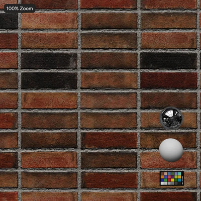 sandfaced stack bond brick wall texture multicolored — View 4