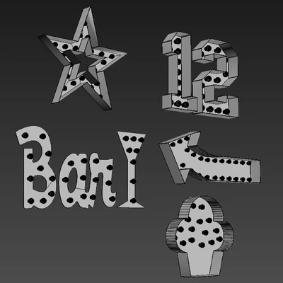 Lighted Metal sign. Set 2 — Вид 6