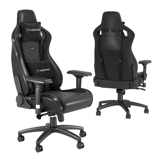 Геймерское кресло Noblechairs Epic Black/Gold — Скачать