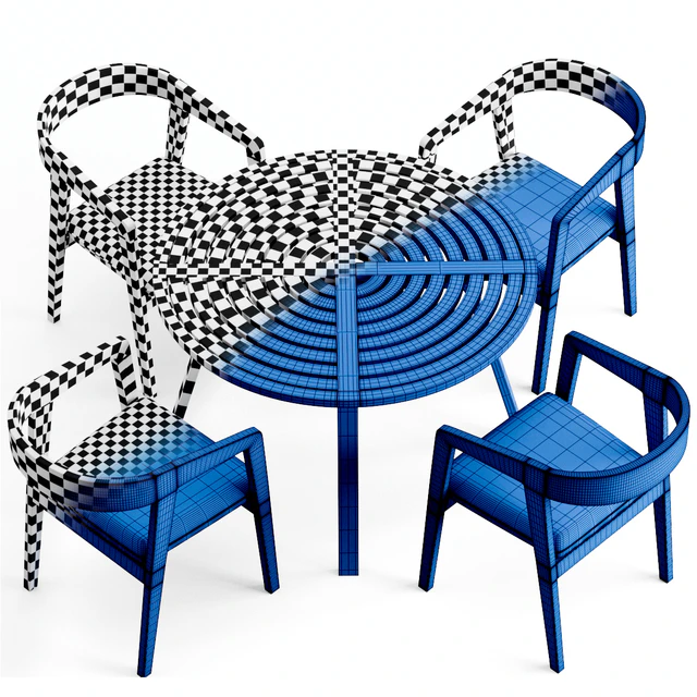 Wood table chair — Descargar