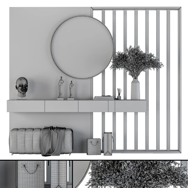 Hallway 12 - Gray and Wood Set — Descargar