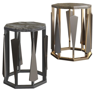 Zanaboni HEXAGONAL TALL SIDE TABLE — View 1