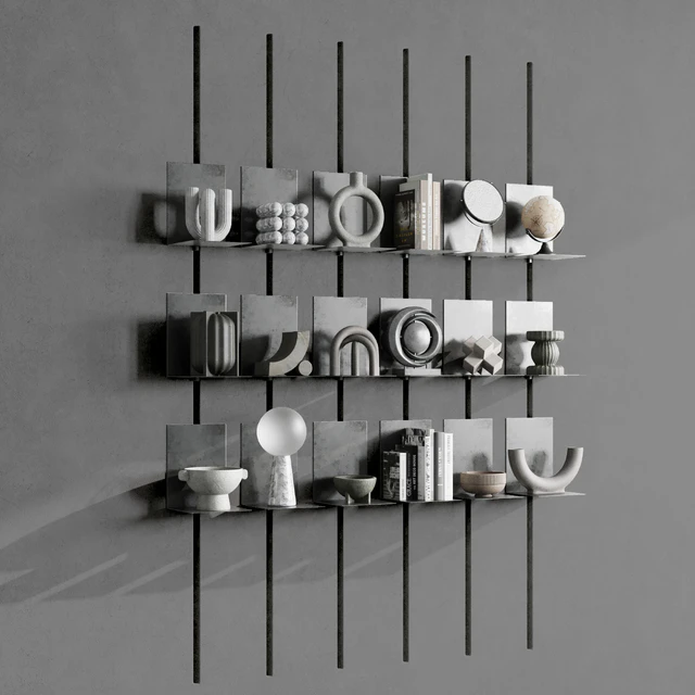 Metal Shelves Decorative With Book - metal Rack — Скачать