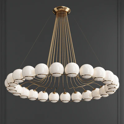 Monumental Gino Sarfatti Model Chandelier — Вид 1