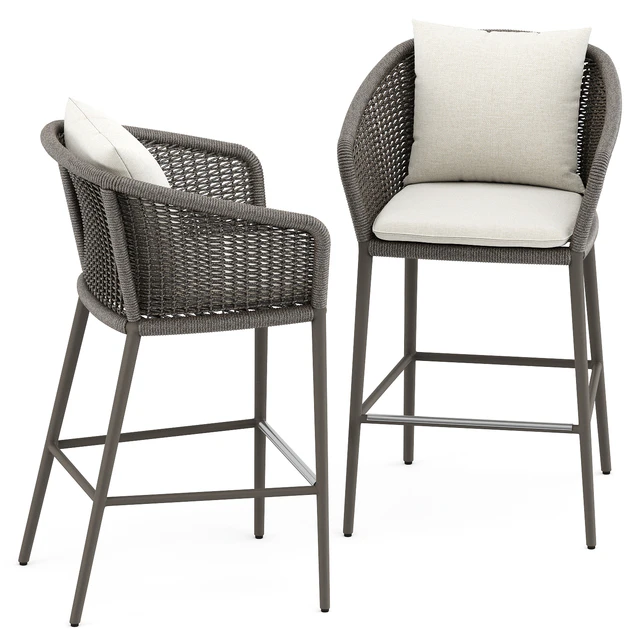 Knot barstool with arms and Knot counter stool with arms by Janus et Cie — Descargar