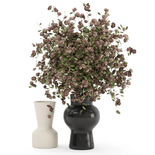 Plants Bouquet Collection In Concrete Pots - Set 1449 — Скачать
