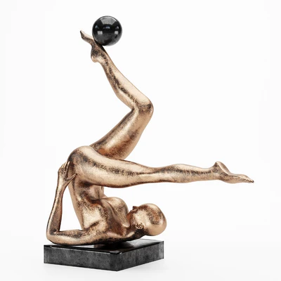 Decor People Sculpture Yoga — Ver 4