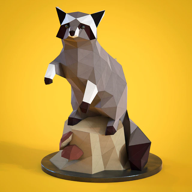 Lowpoly Racoon — Descargar