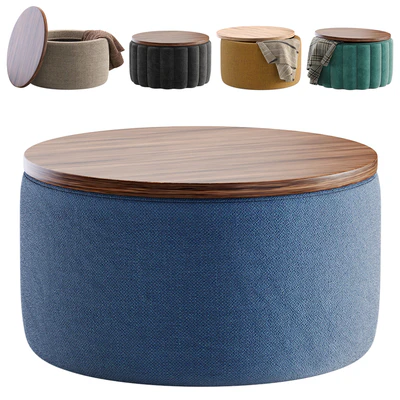 Pouffe Aris 2 Textile Blue Divan.ru/Пуф Арис-2 — Ver 1