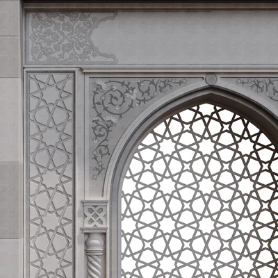 islamic arc and pattern facade element set 385 — Ver 4