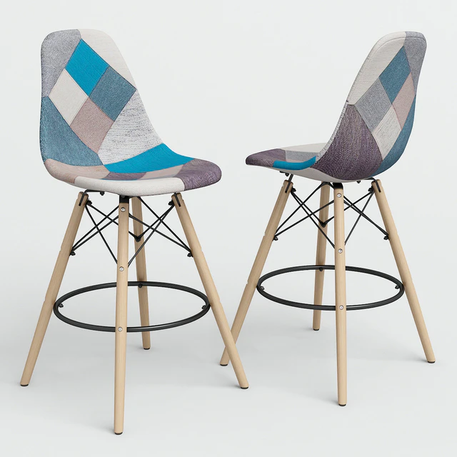 Chair Eames Style DSW Patchwork bar. — Descargar