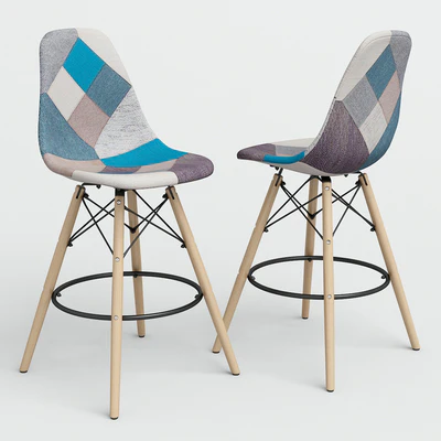 Chair Eames Style DSW Patchwork bar. — Ver 1