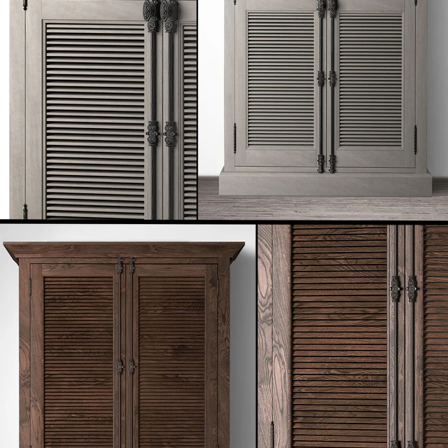 SHUTTER DOUBLE-DOOR CABINET 61010157 WHT — Скачать