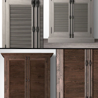 SHUTTER DOUBLE-DOOR CABINET 61010157 WHT — Вид 2