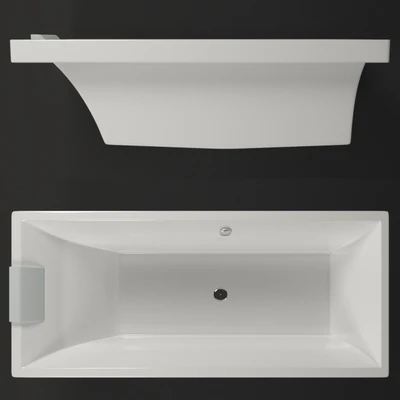 Bathtub Villeroy &amp; Boch Squaro, bath mixer Villeroy &amp; Boch Subway — Ver 2