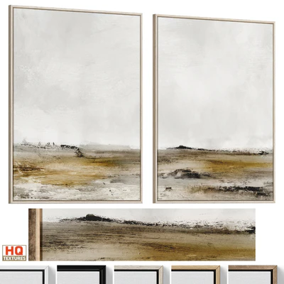 Accent Textured Abstract Neutral Wall Art C-1056 — Вид 1