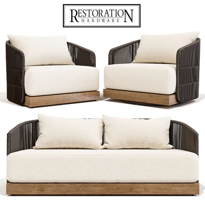 RH Havana Swivel and Lounge Chair with 68'' Sofa — Вид 1