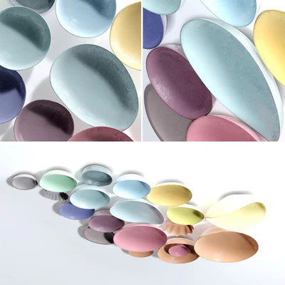 COLLECTION OF CLAY PLATES ON THE WALL (V-ray Corona) — Вид 3